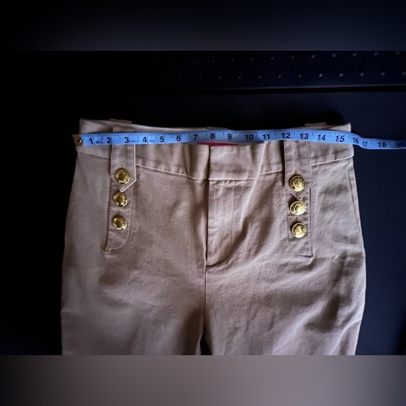 LILLY PULITZER 37" parrish bi-stretch crop flare pant in evening sand.  Size 12 - Picture 10 of 12